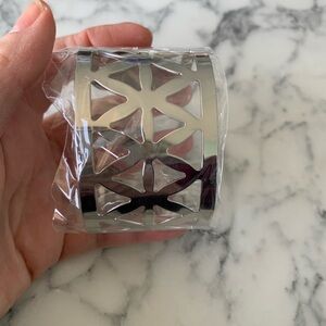 Silver Geometric Cuff Bracelet